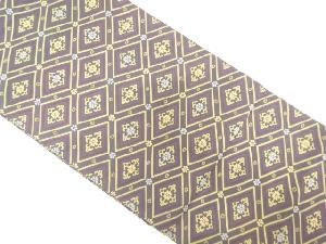 アンティーク　菱に花唐草模様織り出し丸帯（材料）